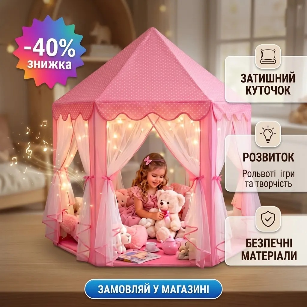 Переваги дитячого ігрового намету